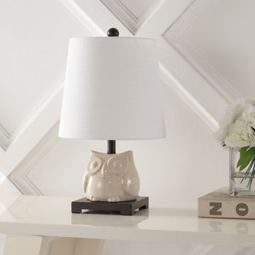 Justina 16" Ceramic Mini LED Table Lamp - JONATHAN Y